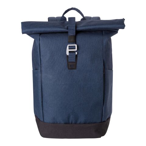 Sac à dos porte-ordinateur roll-top en polyester 600D Oberon bleu | sans marquage | non disponible | non disponible | non disponible