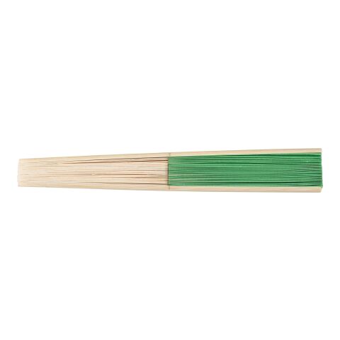 Eventail en bambou et papier Elio vert lime | sans marquage | non disponible | non disponible