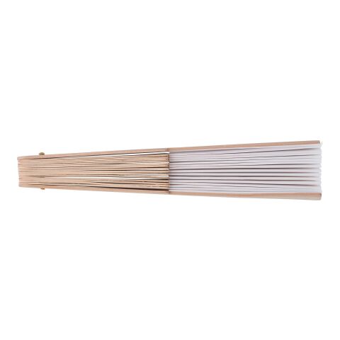 Eventail en bois et en rPET dans une boîte cadeau kraft Rosanne