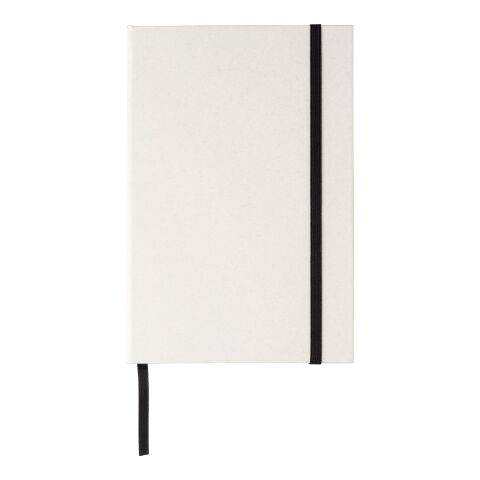 Carnet A5 en carton recyclé Hudson noir/blanc | sans marquage | non disponible | non disponible