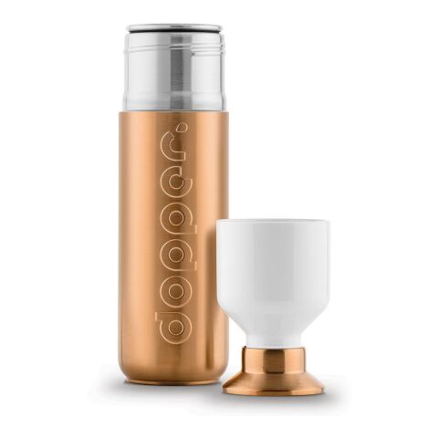 Dopper Solid Steel 490 ml bronze | Sérigraphie 1 couleur | Avant et arrière | 155 mm x 32 mm