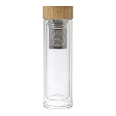 Bouteille thermos en verre et bambou (420 ml) double paroi