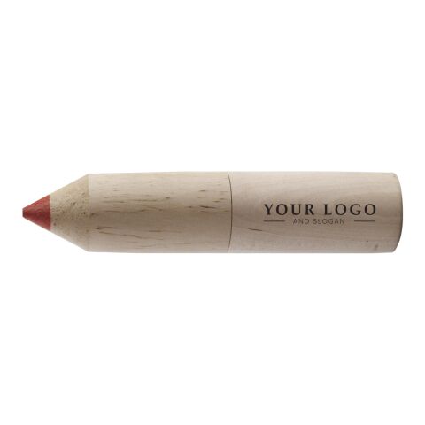 Tube en bois de 6 crayons marron | sans marquage | non disponible | non disponible