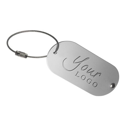 Etiquette de valise en aluminium argent | sans marquage | non disponible | non disponible