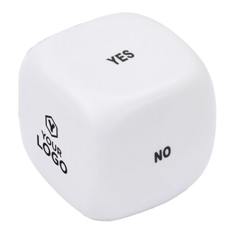 Dé anti-stress avec message blanc | sans marquage | non disponible | non disponible