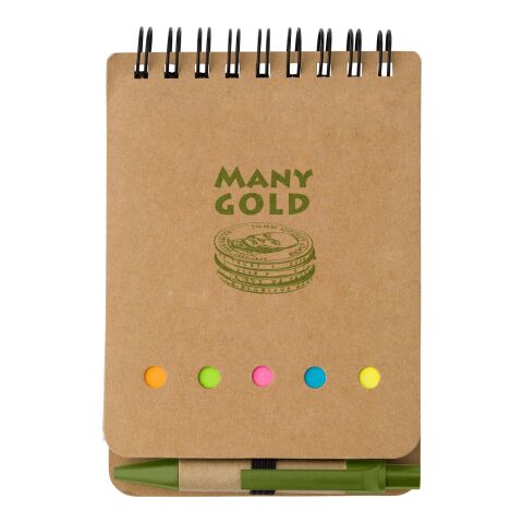 Carnet à spirale en carton contenant 60 feuillets lignés vert clair | sans marquage | non disponible | non disponible
