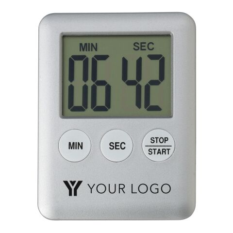 Minuteur magnétique en plastique, piles incluses. argent | sans marquage | non disponible | non disponible