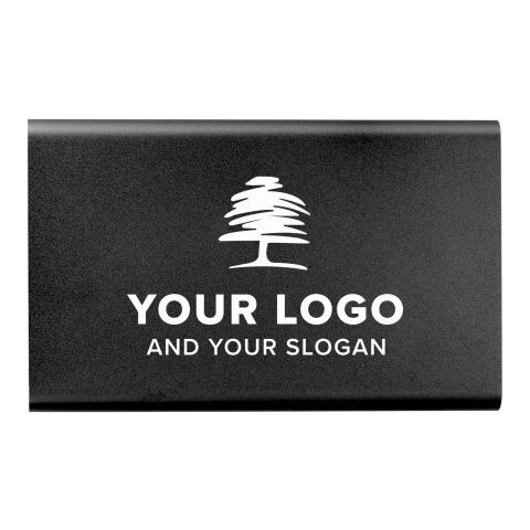 Power bank en aluminium. noir | sans marquage | non disponible | non disponible