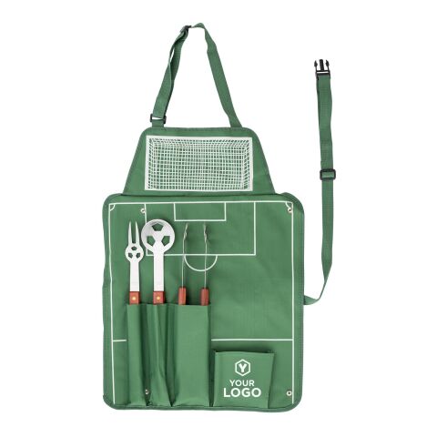 Tablier barbecue &#039;football&#039; vert | sans marquage | non disponible | non disponible