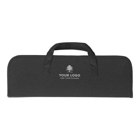 Set barbecue dans une pochette zippée en nylon noir | sans marquage | non disponible | non disponible