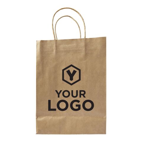 Sac en papier 130g/m², modèle intermédiaire. marron | sans marquage | non disponible | non disponible