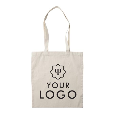 Sac shopping en coton 180 g/m2 à anses longues. beige | sans marquage | non disponible | non disponible