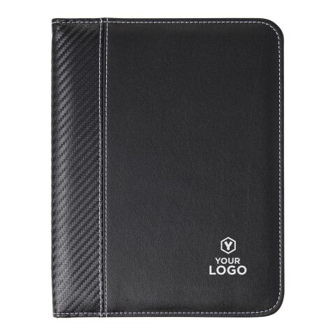 Conférencier A5 zippé en PU livré avec bloc-notes