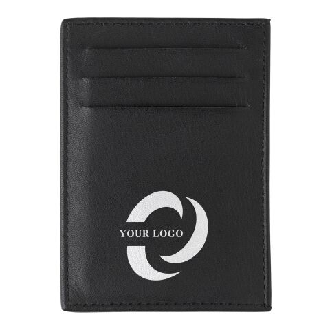 Porte-carte de crédit RFID en croûte de cuir. noir | sans marquage | non disponible | non disponible