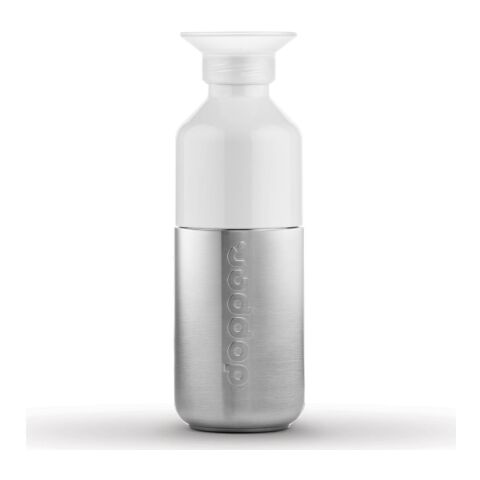 Dopper Steel 350 ML argent/blanc | Impression Numérique | Face avant | 30 mm x 40 mm