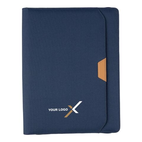 Conférencier A4 zippé en rPET Jasmin bleu | sans marquage | non disponible | non disponible