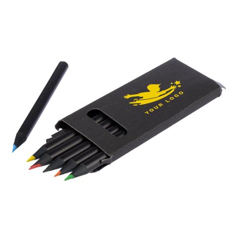Set de 6 crayons Holger noir | sans marquage | non disponible | non disponible