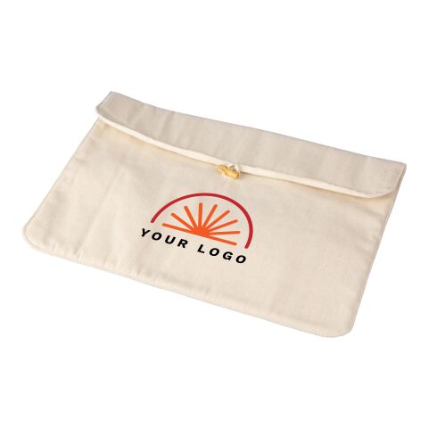 Pochette ordinateur portable en coton 220 gr/m² Dirk beige | sans marquage | non disponible | non disponible