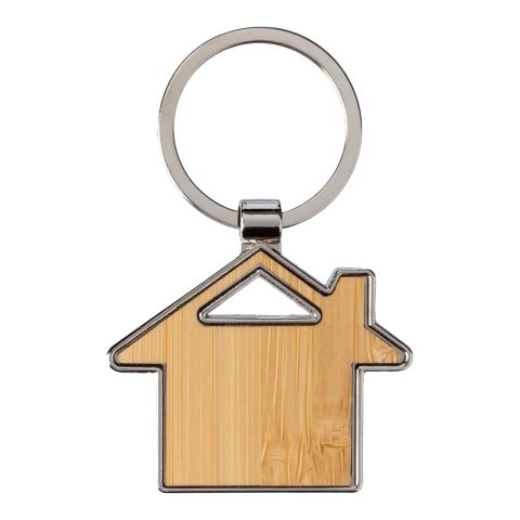 Porte-clés en zinc et bambou Bernd marron | sans marquage | non disponible | non disponible