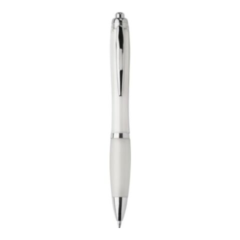 Stylo bille en ABS recyclé Hamza blanc | sans marquage | non disponible | non disponible