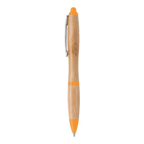 Stylo à bille en bambou orange | sans marquage | non disponible | non disponible