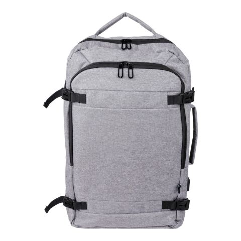 Sac à dos porte-ordinateur de 17'' en polyester rPET 300D Malcolm gris clair | sans marquage | non disponible | non disponible