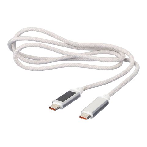 Câble de charge en tissu nylon 65W Claudia gris clair | sans marquage | non disponible | non disponible