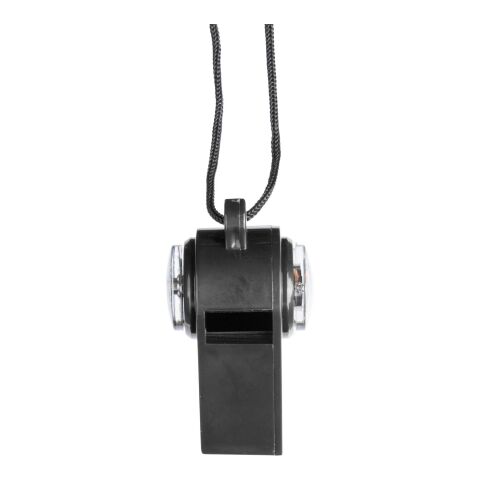Sifflet avec boussole et thermomètre en PP Damon noir | sans marquage | non disponible | non disponible