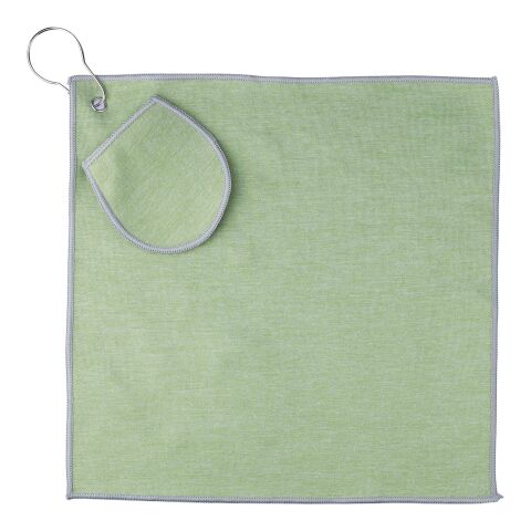 Serviette de golf en rPET Idris vert clair | sans marquage | non disponible | non disponible