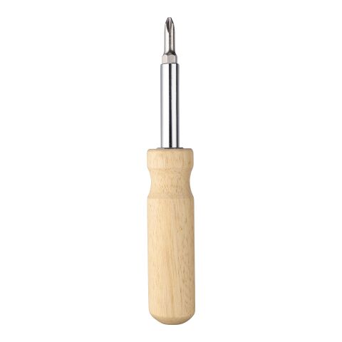 Set de destornilladores de madera de caucho Leni marron | sans marquage | non disponible | non disponible