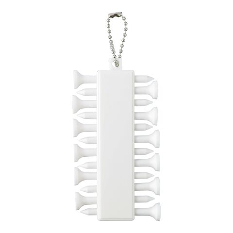 Set de tees de golf de ABS reciclado Aveline blanc | sans marquage | non disponible | non disponible