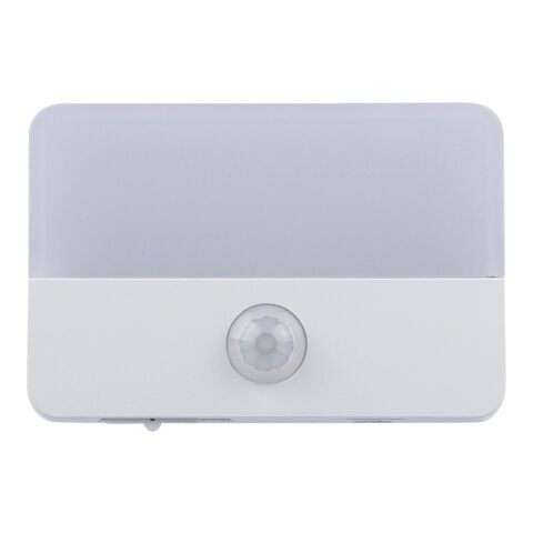 Lampe rechargeable avec détecteur en ABS recyclé Ari blanc | sans marquage