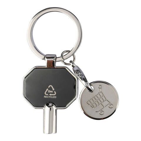 Porte-clés purgeur de radiateur en alliage de zinc recyclé Mara noir | sans marquage