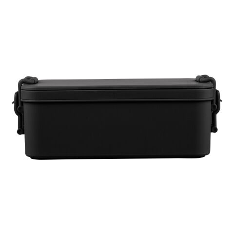 Lunch box double compartiments en PP Siena noir | sans marquage