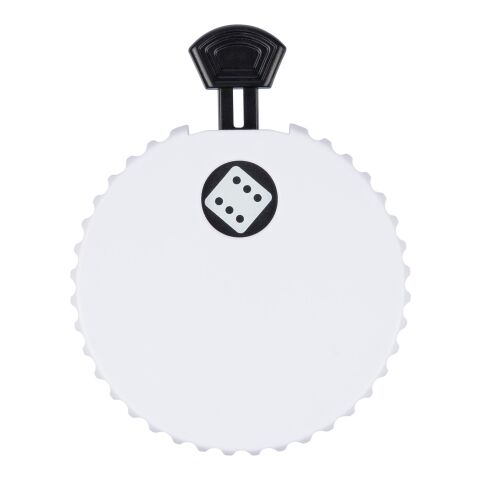 Dés mécaniques en ABS recyclé Cian blanc/noir | sans marquage