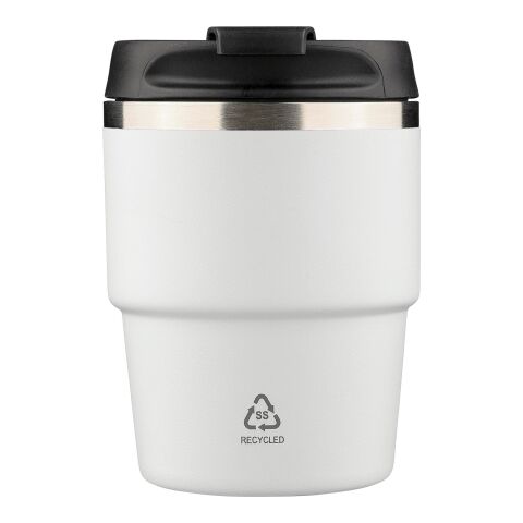 Mug double paroi de 175 ml en acier inoxydable recyclé Oli blanc | sans marquage | non disponible | non disponible