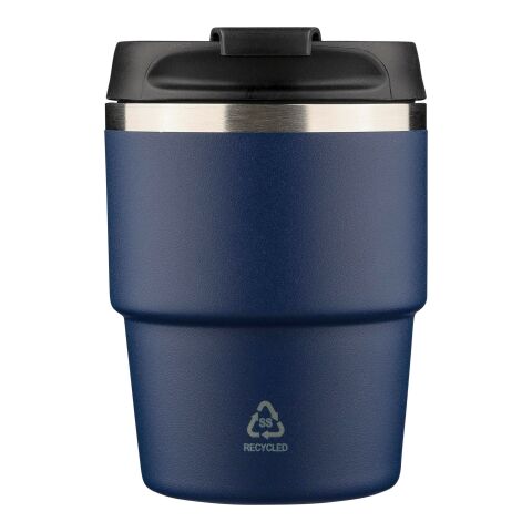 Mug double paroi de 175 ml en acier inoxydable recyclé Oli bleu | sans marquage | non disponible | non disponible