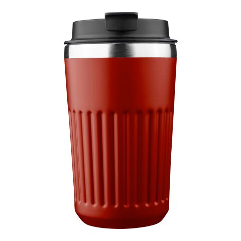 Mug double paroi en acier inoxydable recyclé de 400 ml Chiara rouge foncé | sans marquage | non disponible | non disponible