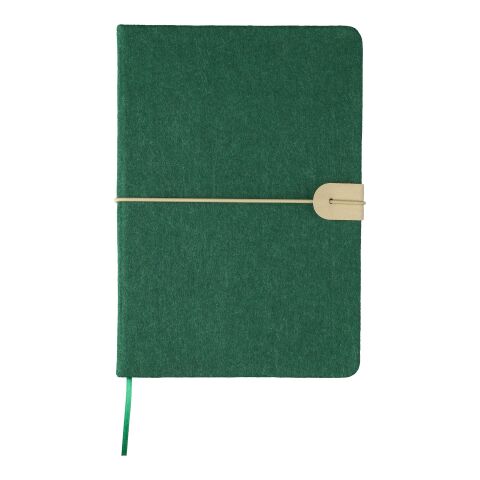 Carnet A5 en feutre recyclé Dario vert | sans marquage | non disponible | non disponible