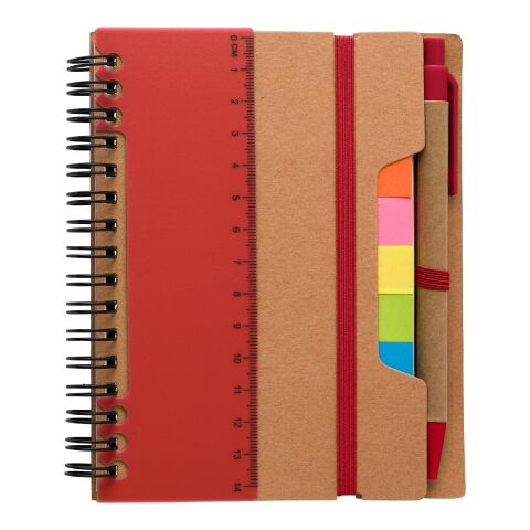 Carnet à spirale en papier recyclé Angela rouge | sans marquage | non disponible | non disponible