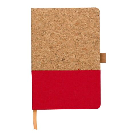 Carnet A5 en liège et en coton Trevor rouge