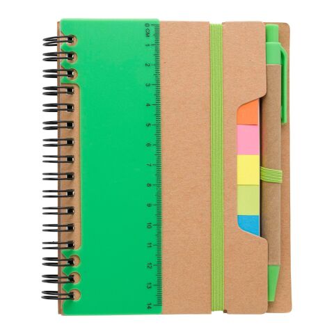 Carnet à spirale en papier recyclé Angela vert clair