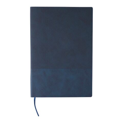 Set de cuaderno de PU reciclado (A5) y bolígrafo Tarek bleu