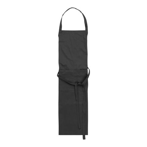 Tablier de cuisine en polyester avec poche frontale.