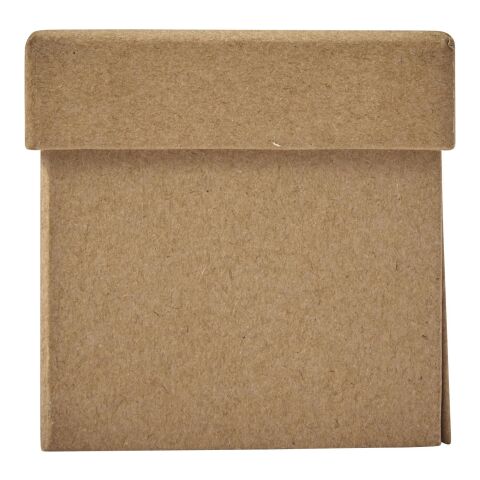 Etui en carton contenant des papiers repositionnables marron | sans marquage | non disponible | non disponible