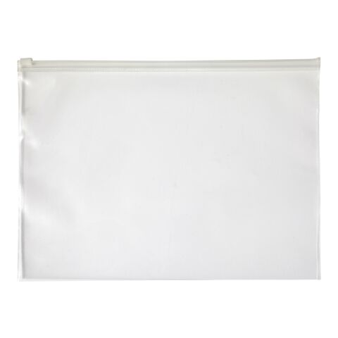 Porte-documents A4 zippé en PVC translucide.