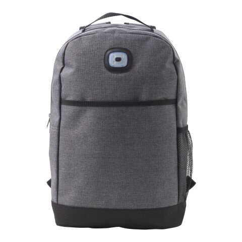Sac à dos en polyester (300D + 210D) avec lampe gris | sans marquage | non disponible | non disponible