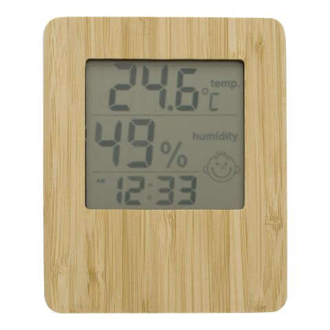 Station météo en bambou et ABS marron clair | sans marquage | non disponible | non disponible