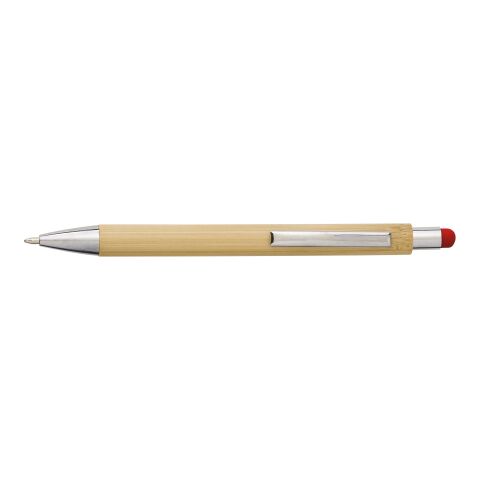 Stylo bille en bambou et plastique, mine noire