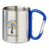 Mug isotherme Alpes avec mousqueton Bleu